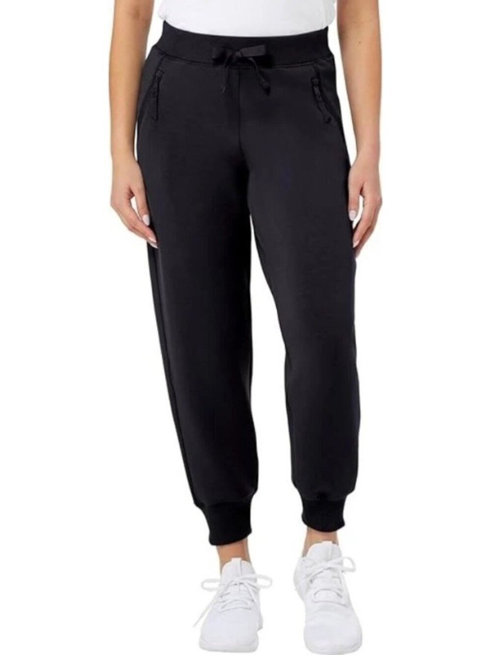 NWT Kirkland Signature Womne's Active Jogger Pants Small Black Scuba J2132